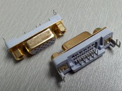 HDR 3 Row Slim Type D-SUB Connector, 15P Male, rectus angulus KLS1-620